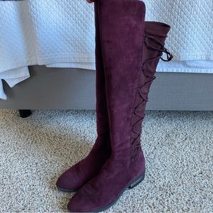 Vince Camuto lace up OTK suede boots